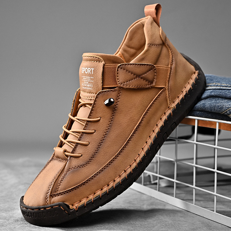 Men'S Shoes Size 42 In Us - Handgemaakte leren herenschoenen Casual instappers Ademende