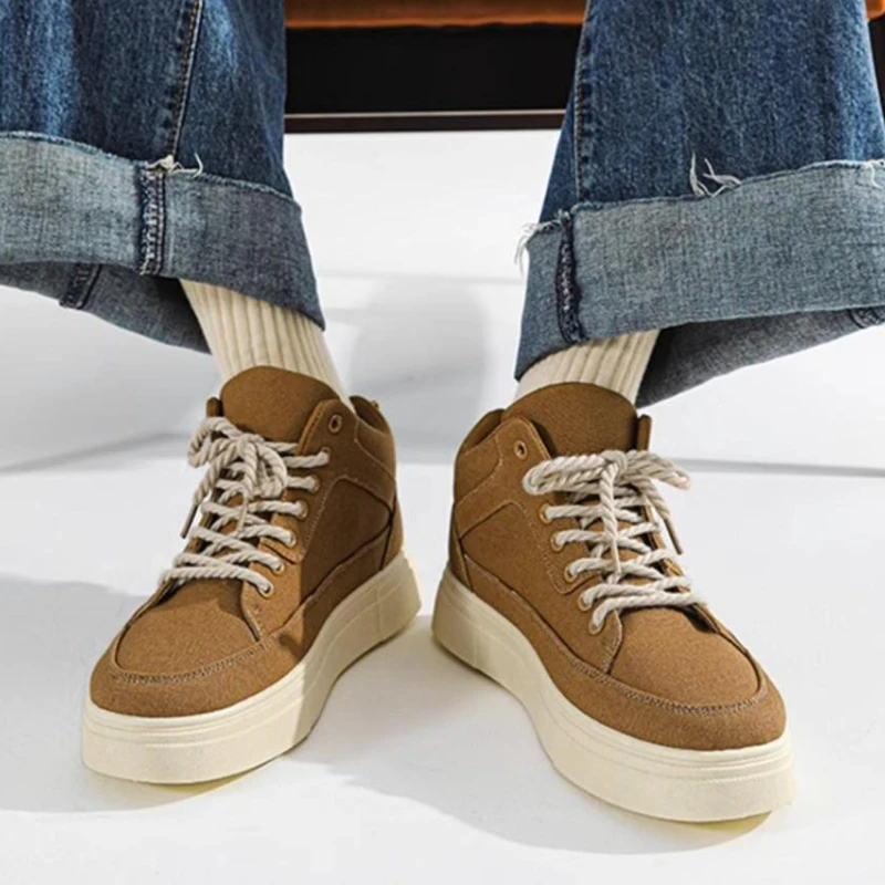 Men'S Shoes To Increase Height - Dikke zool hoogte toenemende hoge canvas