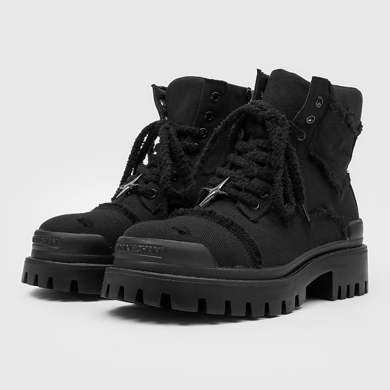 Men'S Shoes For Work - Hoge platformlaarzen voor heren, dikke zool,