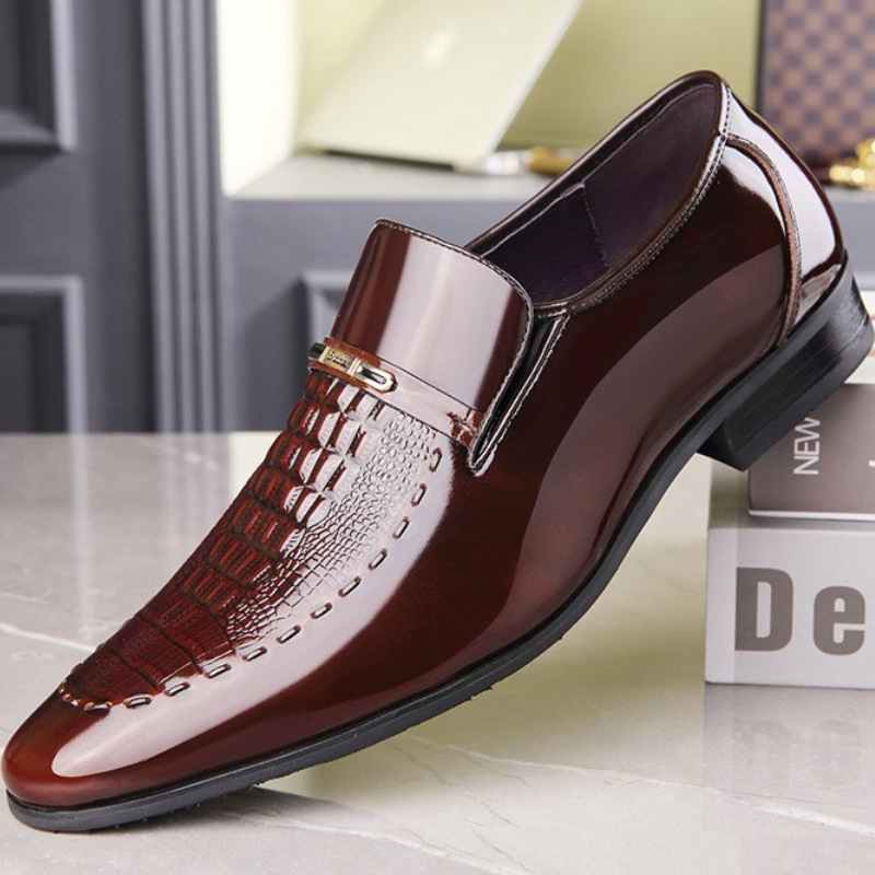 Men Shoes For Office Work - Heren leren schoenen Lakleer Zakelijke schoenen