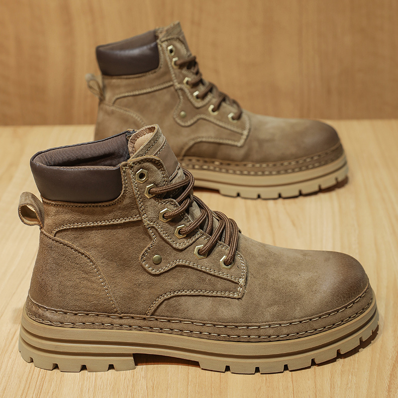 Men'S Shoes For Work - Herenschoenen Lente Platform Laarzen Comfortabele Lederen