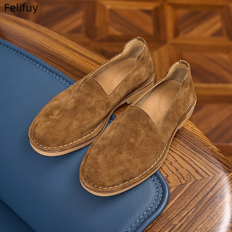 Boat Shoe Leather - Koeien Suède Heren Loafers Luxe Echt