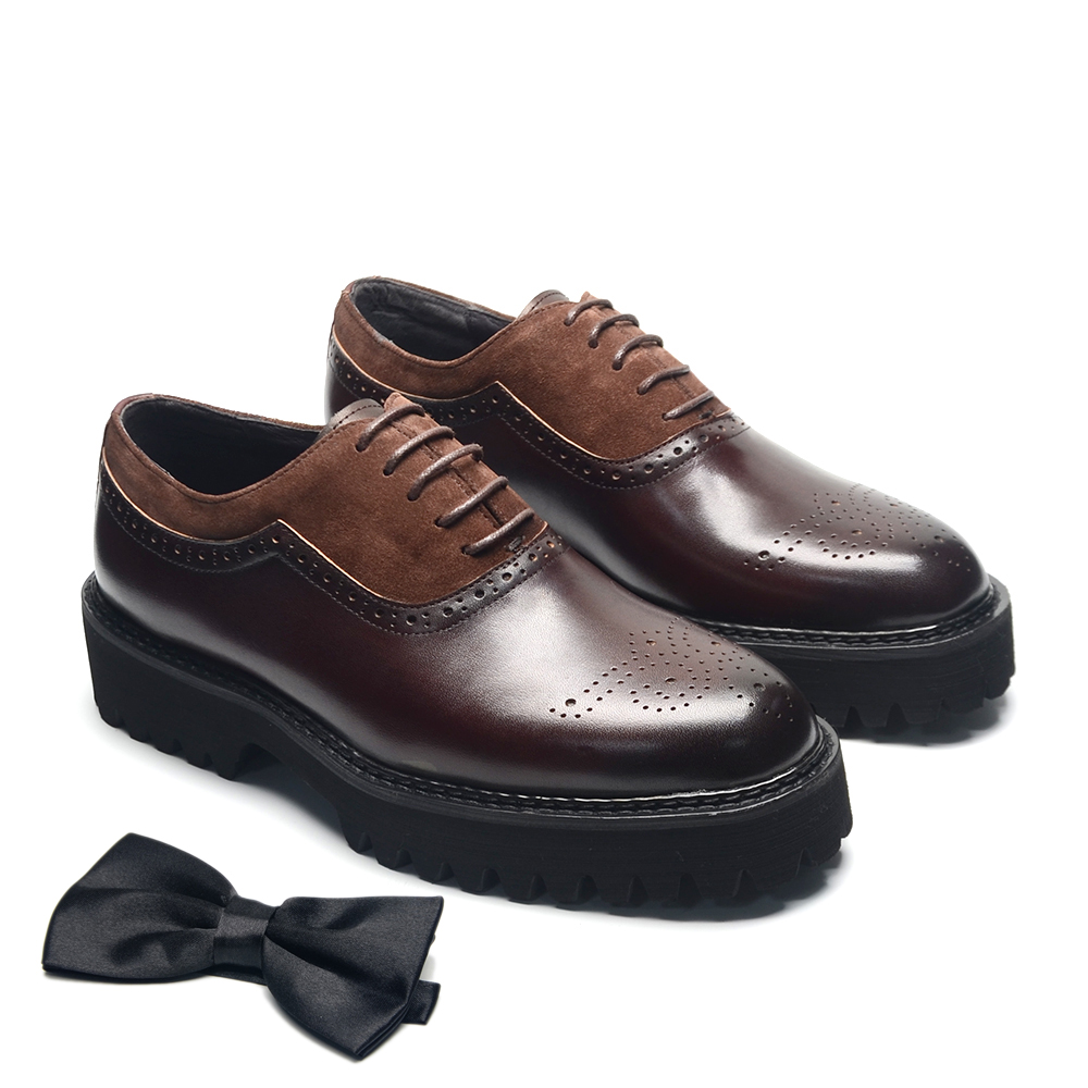Men Shoes Louboutin - Zachte dikke zwarte zool heren Oxford
