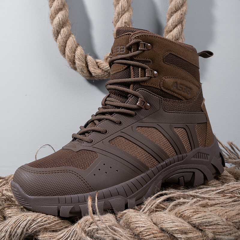 Men'S Shoes For Work - Mannen Tactische Laarzen Lace Up Woestijn