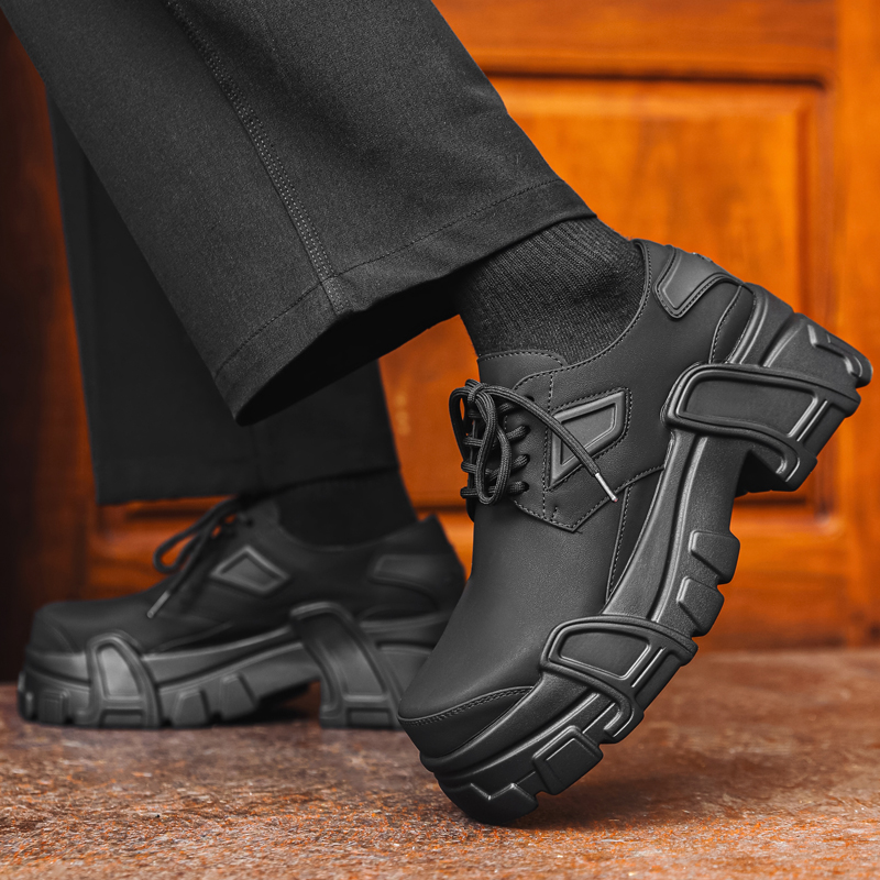Men Shoes For Office Work - Mannen Platform Lederen Schoenen Formele Jurk