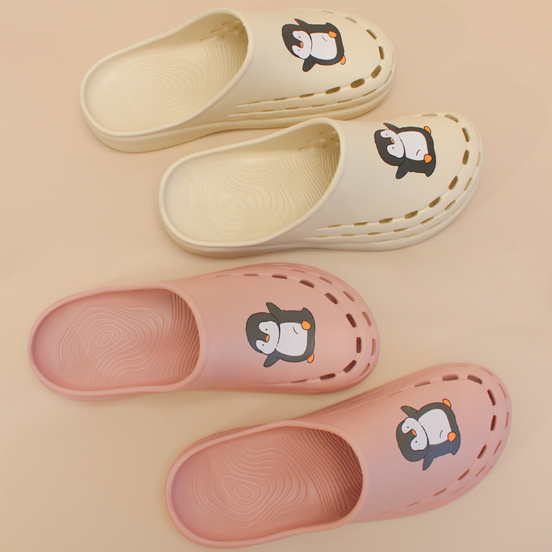 Men Shoes For Office Work - Pinguïn bedrukte dierenziekenhuisschoenen en klompen Dames