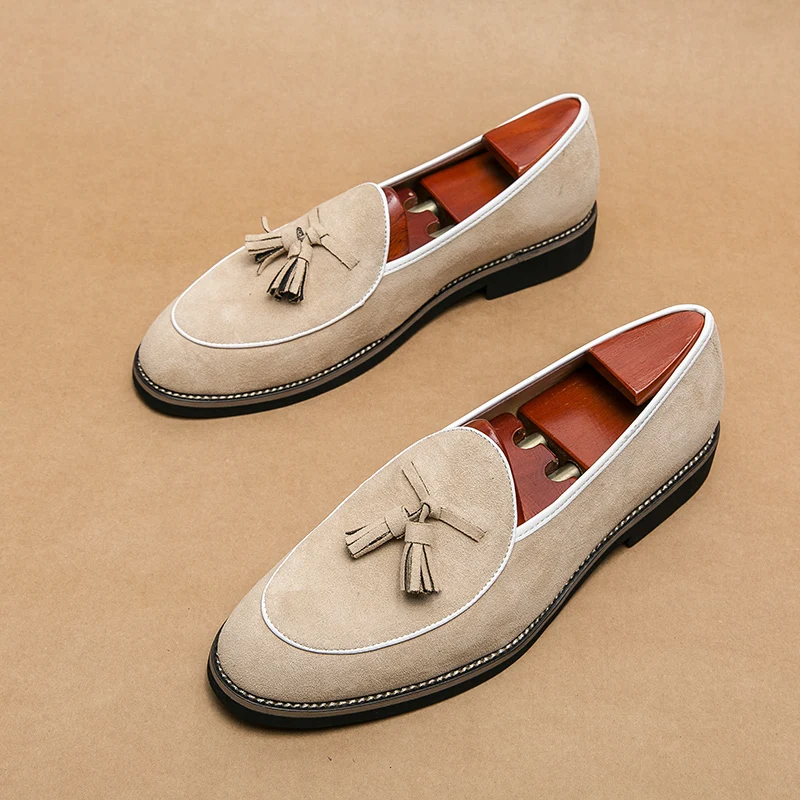 Men Shoes Louboutin - Italiaans luxe merk suède heren loafers