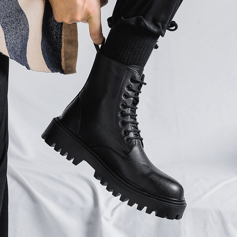Heren hoge leren laarzen, modi - Men'S Shoes To Increase Height recensie en prijs