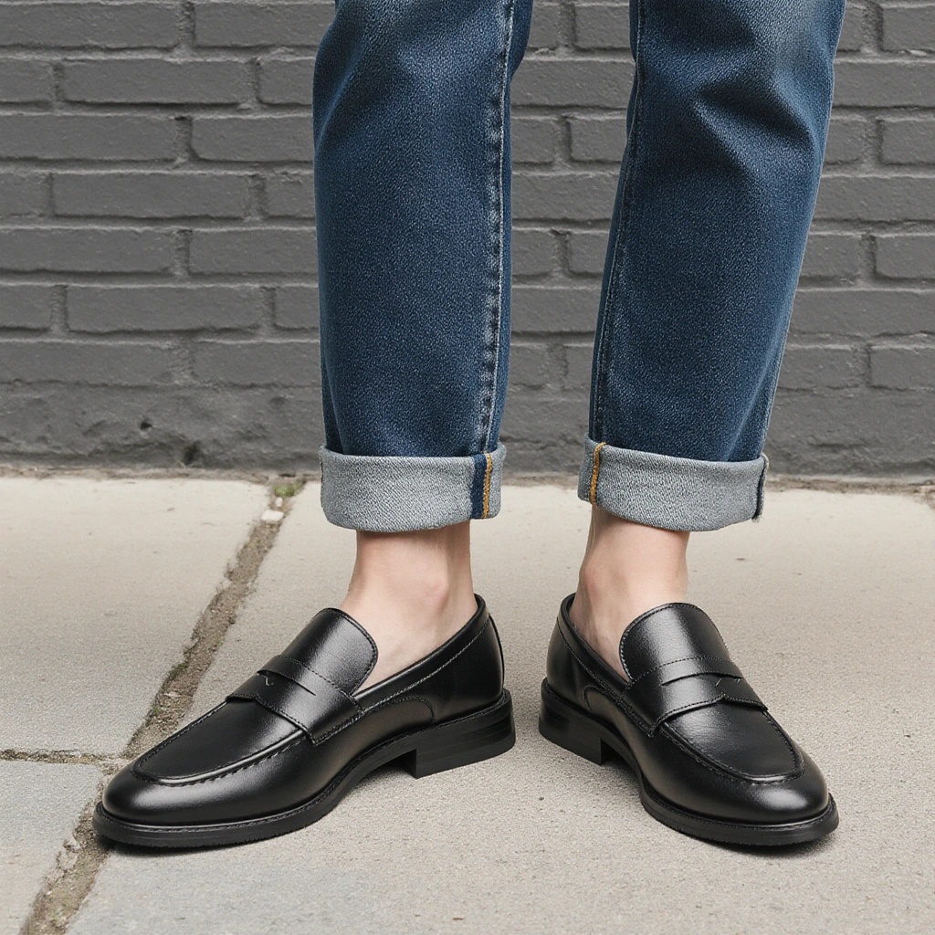 Heren zwarte penny loafers, kl - Men Shoes For Office Work recensie en prijs