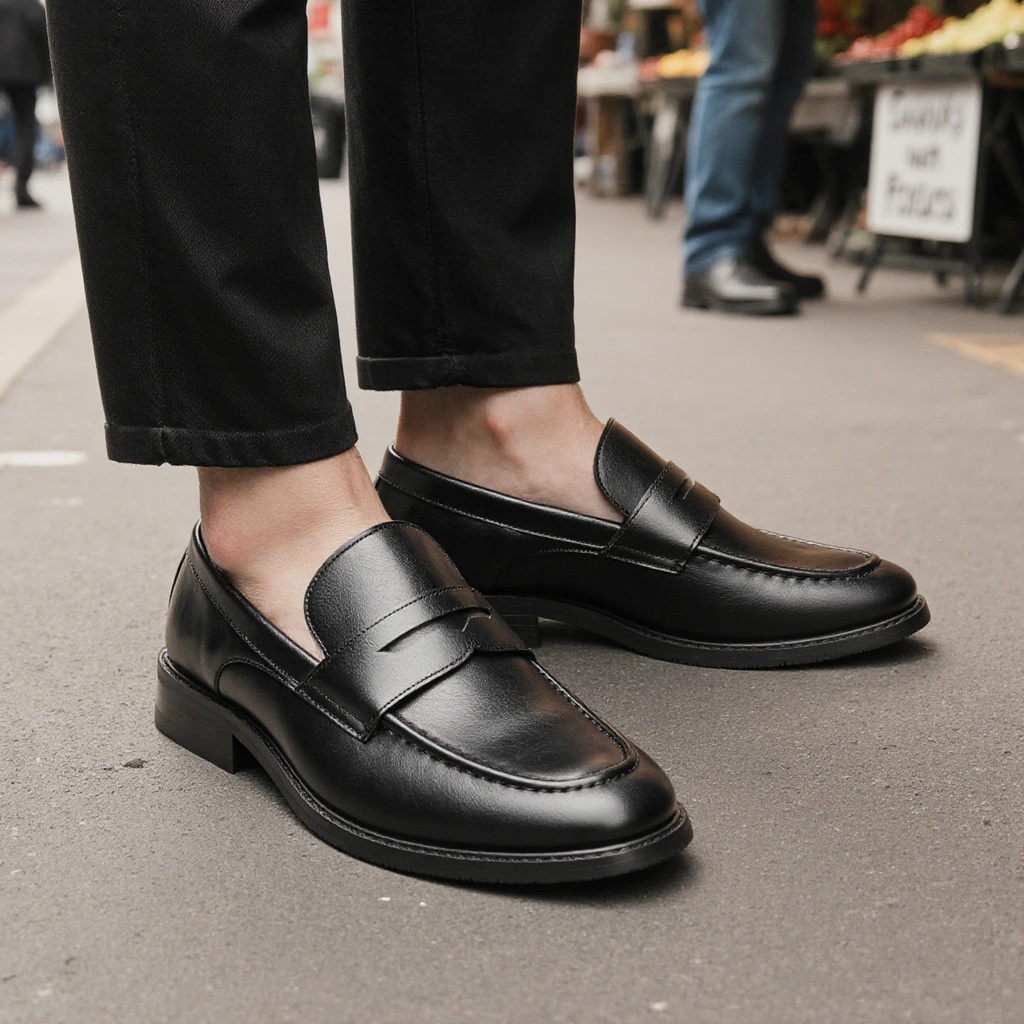 Heren zwarte penny loafers, kl - Men Shoes For Office Work recensie en prijs
