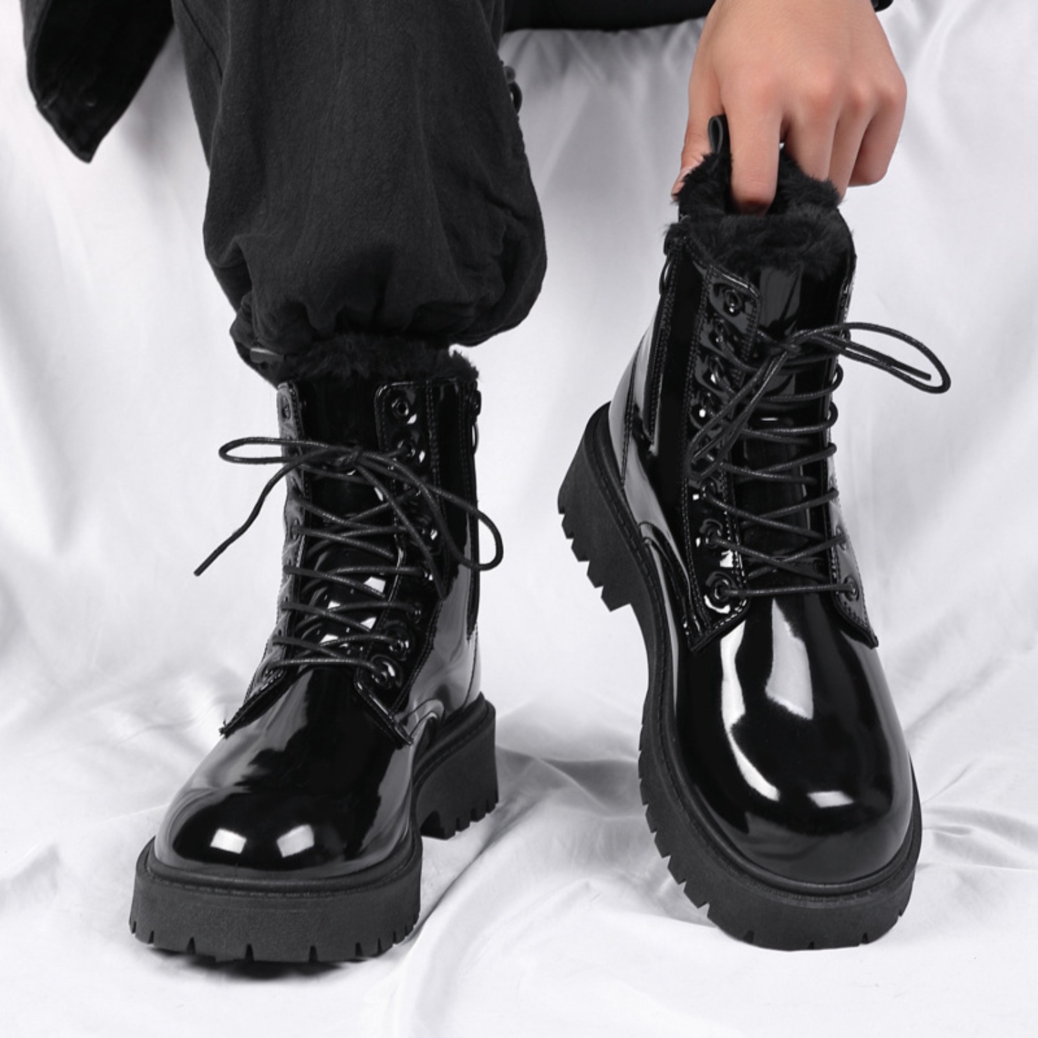 Warme, pluche hoge laarzen voo - Men'S Shoes For Work recensie en prijs