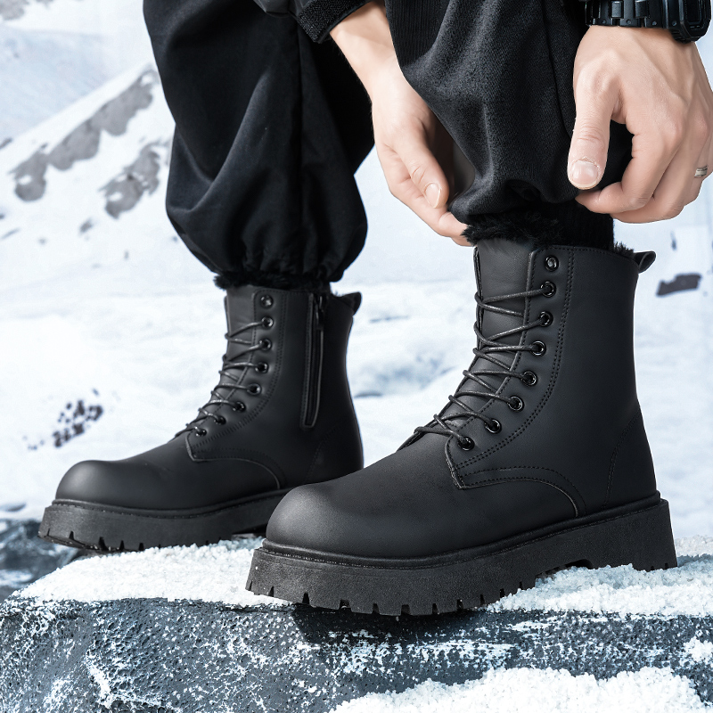 Warme, pluche hoge herenboots, - Men'S Shoes For Work recensie en prijs